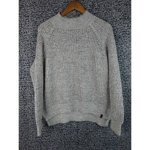 Roots Canada Womens Fisherman Knitted Sweater Size‎ X-Small Grey Cotton Blend
